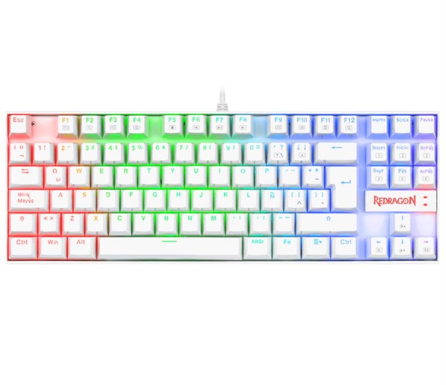 REDRAGON KUMARA WHITHE 80%. SWITCH RED