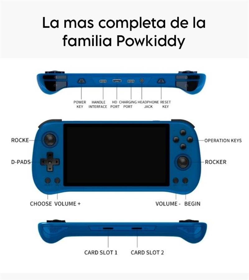 POWKIDDY X55 CONSOLA PORTATIL - PANTALLA IPS 5.5 PULGADAS - 128GB - 20.000 JUEGOS