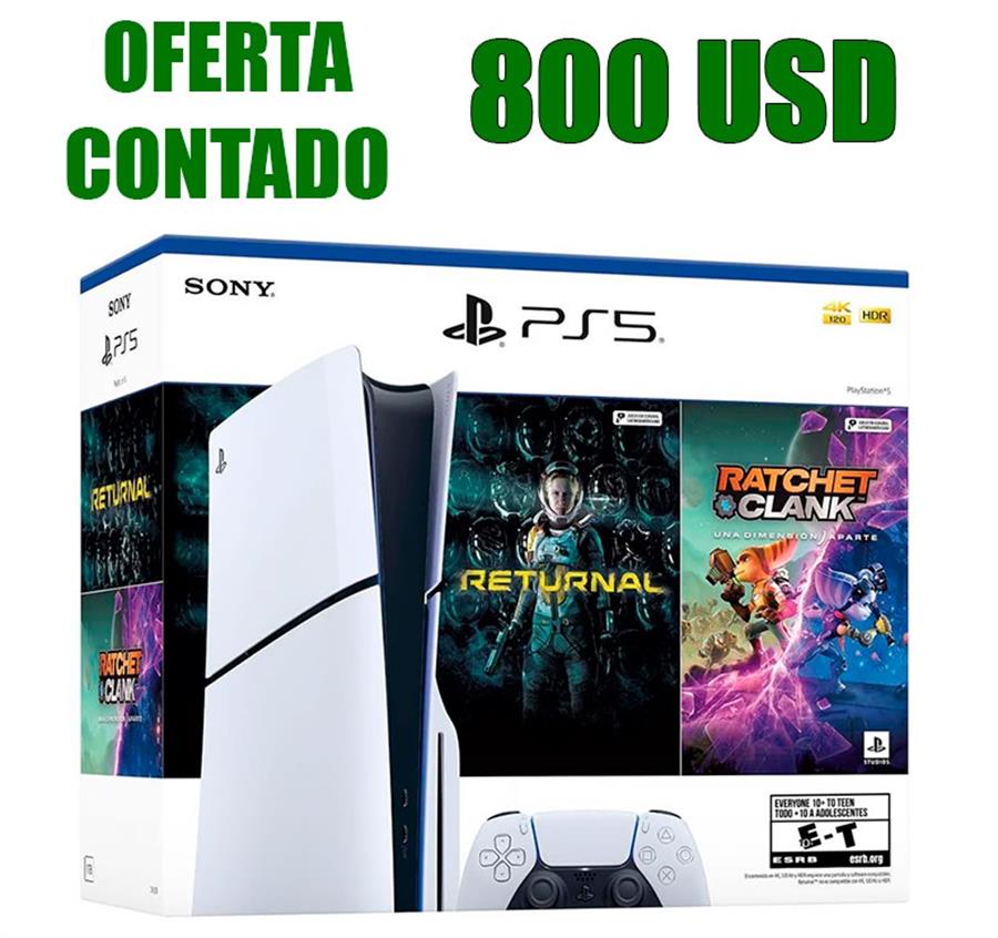 CONSOLA PS5 SLIM CON LECTORA BUNDLE RETURNAL Y RATCHET